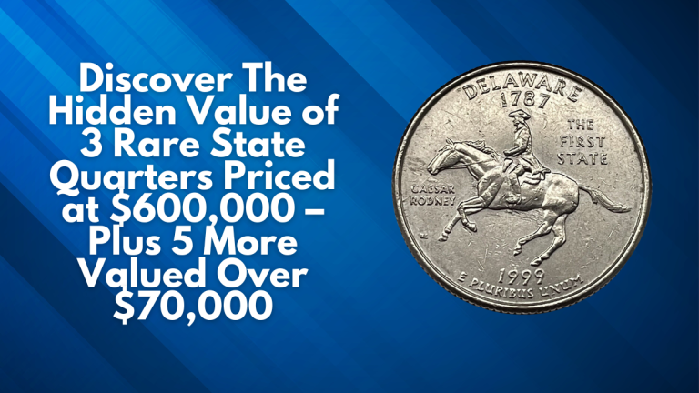 Discover The Hidden Value of 3 Rare State Quarters Priced at $600,000 – Plus 5 More Valued Over $70,000